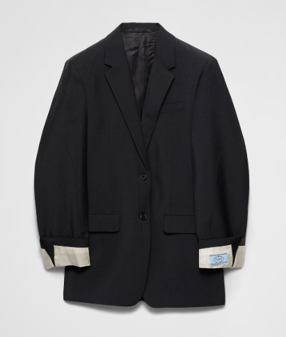 Single-breasted kid mohair jacket